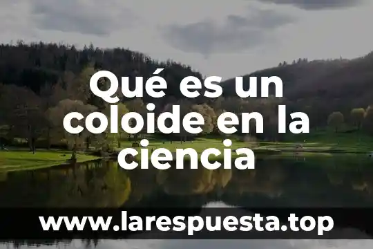 Qué es un coloide en física 6 Qué es un coloide en la ciencia