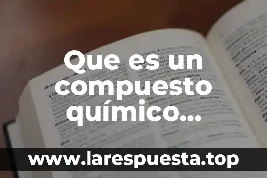 Que es un compuesto químico inorgánico