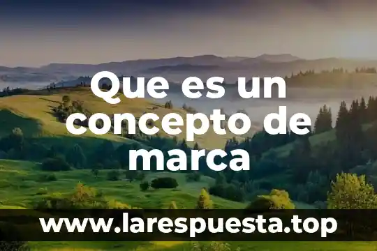 Que es un concepto de marca