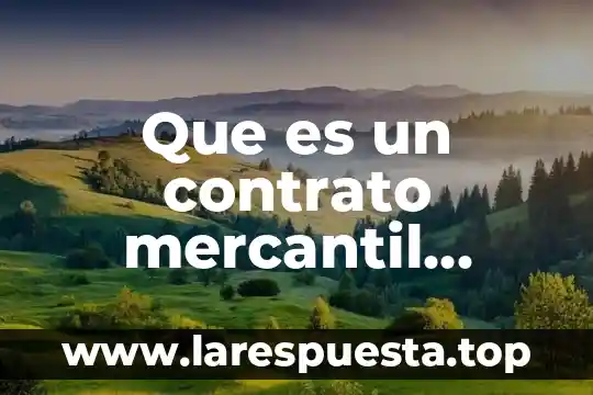Que es la contabilidad en derecho mercantil 7 Que es un contrato mercantil colombia
