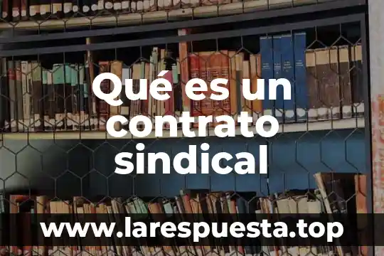 Que es un contrato sociel 5 Qué es un contrato sindical