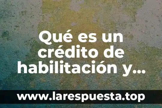 Qué es el crédito joven inadem 5 Qué es un crédito de habilitación y avío
