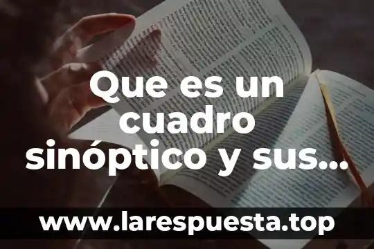 Que es un cuadro sinóptico y sus elementos