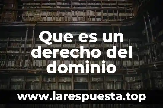 Qué es el derecho edu 6 Que es un derecho del dominio