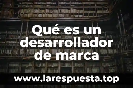 Desarrollador jr que es 5 Qué es un desarrollador de marca