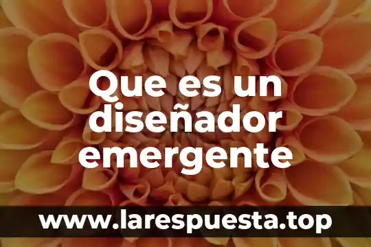 Que es un diseñador emergente