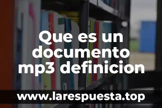 Qué es protecciónista definición 4 Que es un documento mp3 definicion