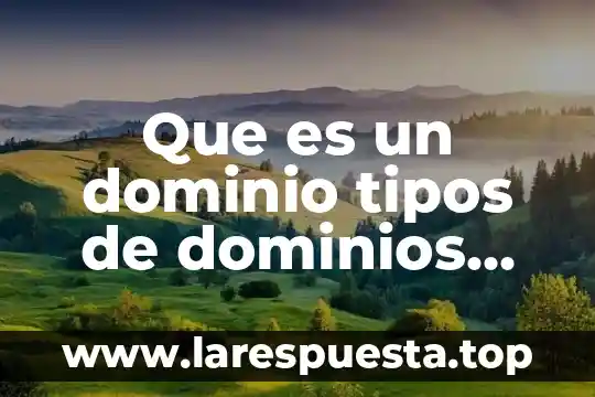 Que es un dominio tipos de dominios proveedores y costos