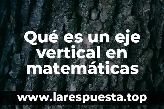 Qué es un eje vertical en matemáticas