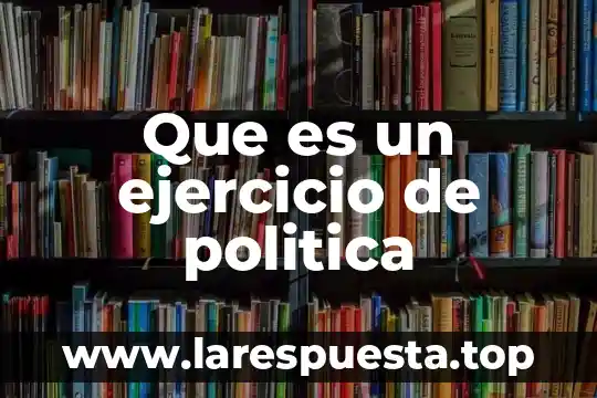 Que es ejercicio de comercio 4 Que es un ejercicio de politica