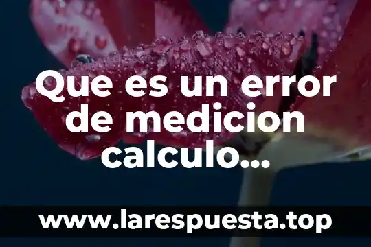 Qué es un instrumento de medición en marketing 8 Que es un error de medicion calculo integral