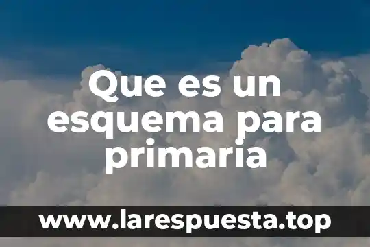 Que es fraccion primaria 8 Que es un esquema para primaria