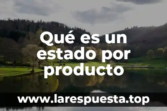 Qué es un estado por producto