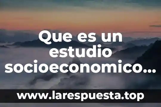 Cual consideras que es el estudio la etica 6 Que es un estudio socioeconomico de una empresa