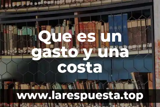 Costa cayo que es 7 Que es un gasto y una costa