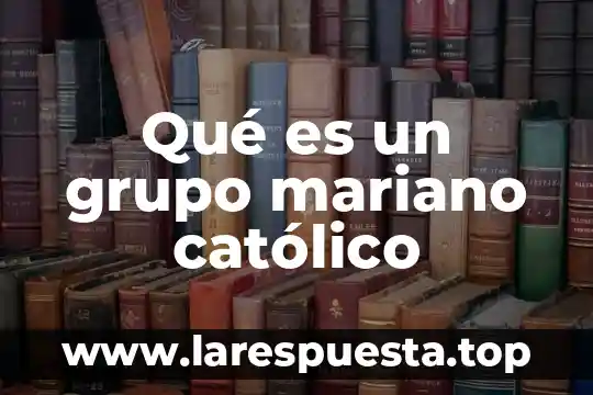 Que es grupo apro 7 Qué es un grupo mariano católico