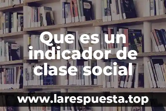 Que es un indicador de clase social