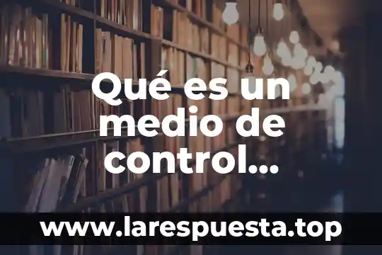 Qué es un medio de control constitucional
