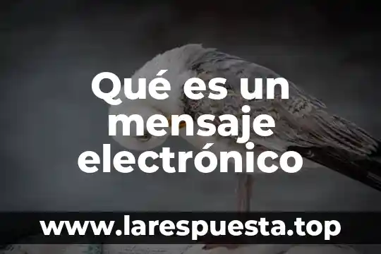 Qué es un mensaje electrónico