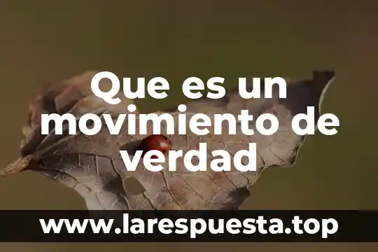 Que es un movimiento de verdad