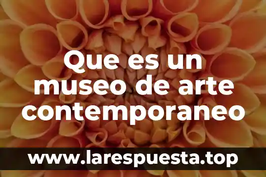Que es un museo de arte contemporaneo