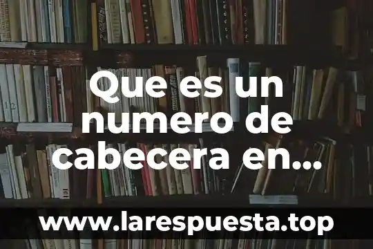 Que es un numero de cabecera en telefonia sip