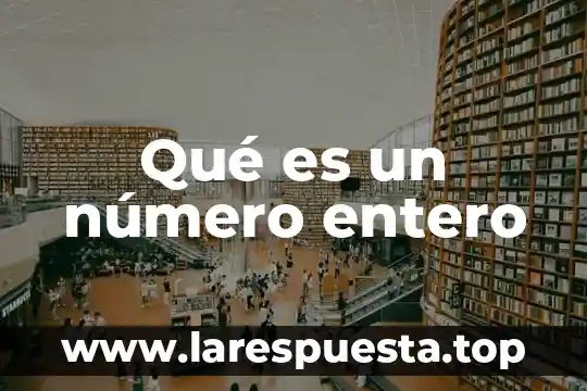 Qué es un número entero