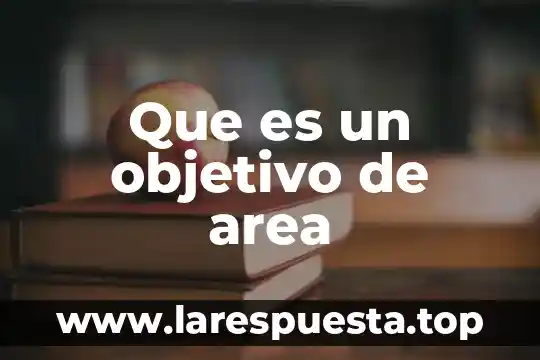 Que es un objetivo de area
