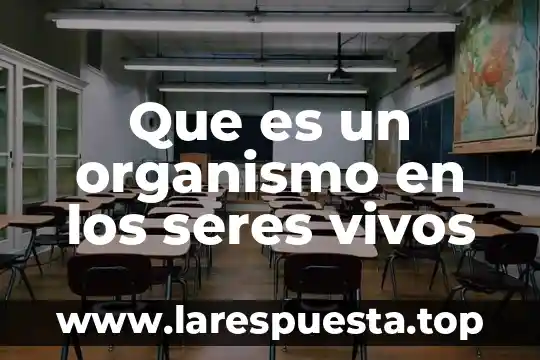 Qué es relacionarse con otros seres vivos 4 Que es un organismo en los seres vivos
