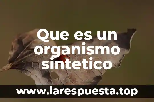Que es natural y sintético 6 Que es un organismo sintetico