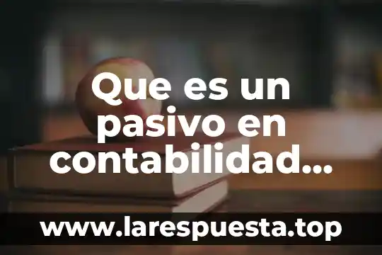 Que es un pasivo en contabilidad nif