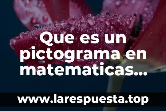 Que es el hierro en aguas 3 Que es un pictograma en matematicas ejemplos