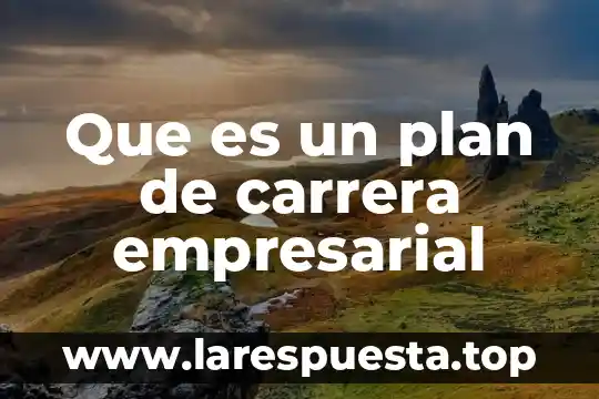 Que es la carrera de administracion de recursos humanos 4 Que es un plan de carrera empresarial