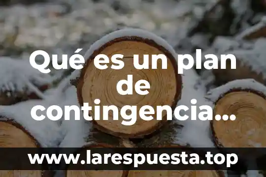 Que es una tabla de contingencia 7 Qué es un plan de contingencia en salud