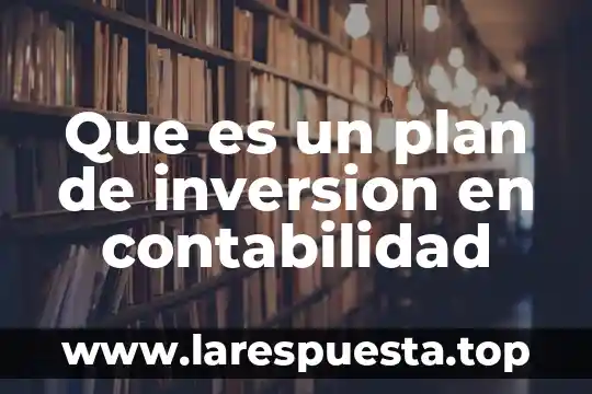 Que es un proyecto de inversion agropecuario 5 Que es un plan de inversion en contabilidad
