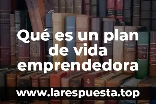 Que es diseño de plan de vida 3 Qué es un plan de vida emprendedora
