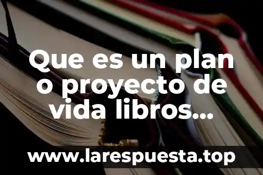 Que es un plan o proyecto de vida libros digitales