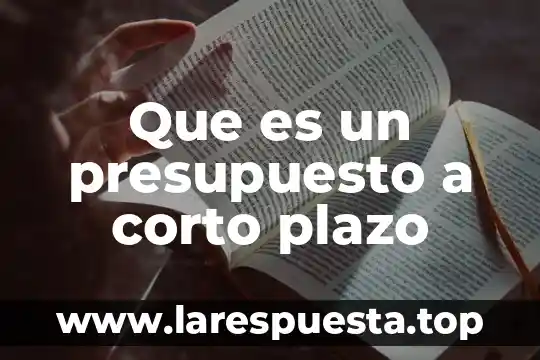 Que es costo de nomina a corto plazo 8 Que es un presupuesto a corto plazo
