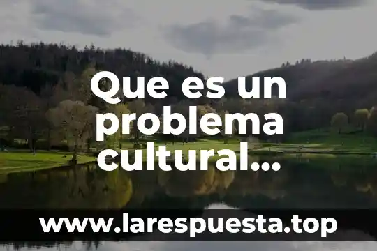 Que es meterse en problema 5 Que es un problema cultural ejemplos