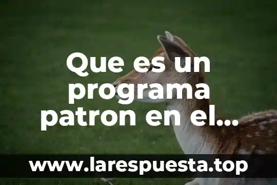 Que es un encargado de mantenimiento mecanico 8 Que es un programa patron en el mantenimiento