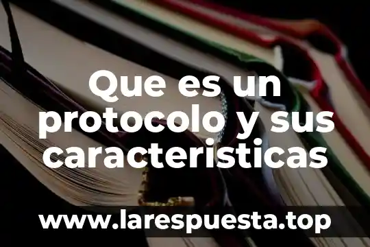 Que es un protocolo y sus caracteristicas