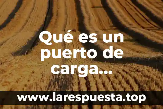 Que es carga electrica positiva yahoo 8 Qué es un puerto de carga internacional