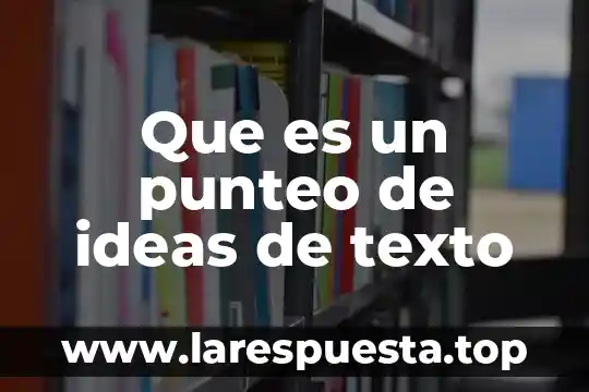 Que es un texto perdurable 7 Que es un punteo de ideas de texto