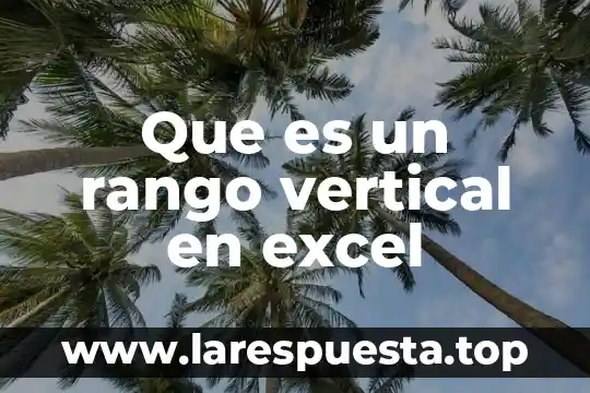 Que es un rango vertical en excel