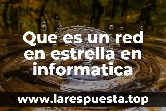 Que es un red en estrella en informatica