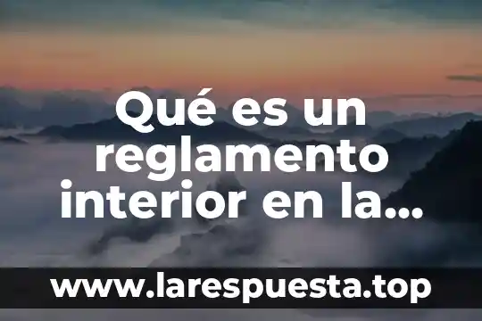Qué es la televisión pública España 6 Qué es un reglamento interior en la administración pública