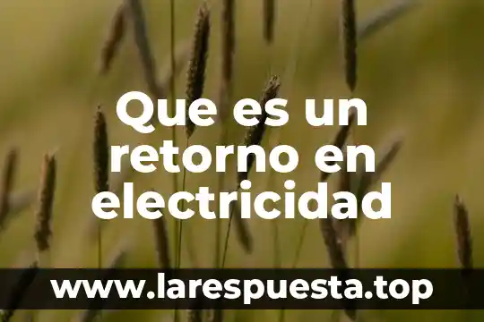 Que es un retorno en electricidad