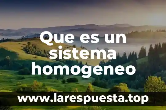 Sistema de nombre de dominio que es 3 Que es un sistema homogeneo