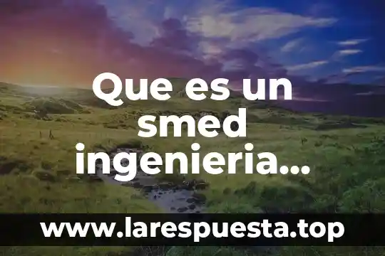 Que es ingenieria de desarrollo 8 Que es un smed ingenieria industrial