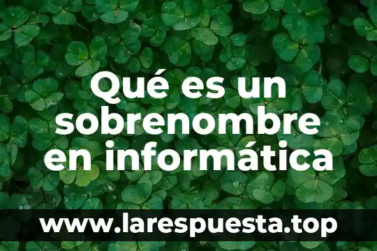 Qué es un sobrenombre en informática